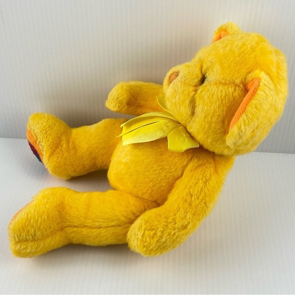 Russ Aquarius Bear Plush 7 inch Seated Yellow Teddy Bear - Picture 2 of 12